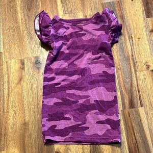 Purple Camouflage Kids Top play by little sleepies